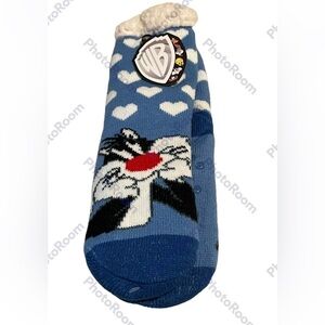 NWT WB Warner Brothers Sylvester Sherpa Lined Socks